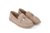 Minx Toby Suede Loafers with Brunch Paws Charm