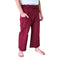 Atiya Unisex Thai Long Fisherman Pants, Yoga & Meditation, Martial Arts, Long Cotton Pants (Red)