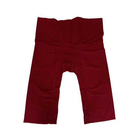 Atiya Unisex Thai Long Fisherman Pants, Yoga & Meditation, Martial Arts, Long Cotton Pants (Red)