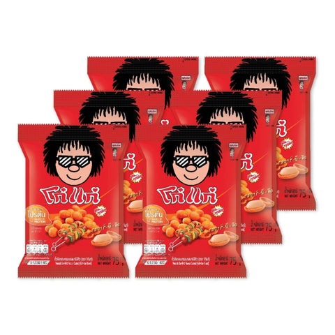 x6 KOH-KAE BBQ Flavour Coated Peanuts - 75g