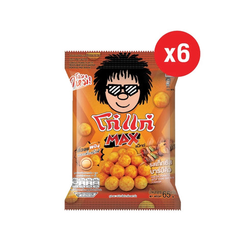 x6 KOH-KAE Max Texas BBQ Flavour Coated Peanuts - 65g