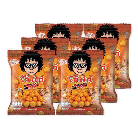 x6 KOH-KAE Max Texas BBQ Flavour Coated Peanuts - 65g