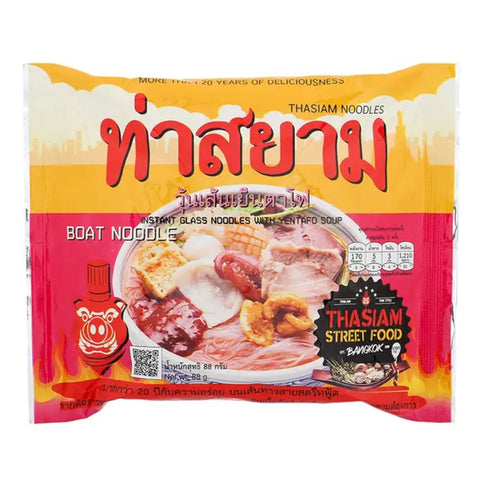 Thasiam Instant Glass Noodles with Yentafo Soup 88g.