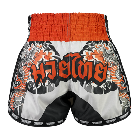 TUFF Muay Thai Boxing Shorts New Retro Style "Senshi Ryu Dragon Warrior"