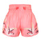 TUFF Muay Thai Boxing Shorts Pink Birds And Roses Inspired by Ancient Drawing, For Boxing Training