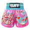 TUFF Muay Thai Shorts Pink Pastel Birds Pattern