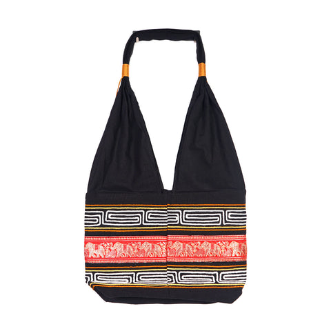 Thai Style Hill Tribe Tote Bag, Elephant Collection,  Multi Purpose Bag