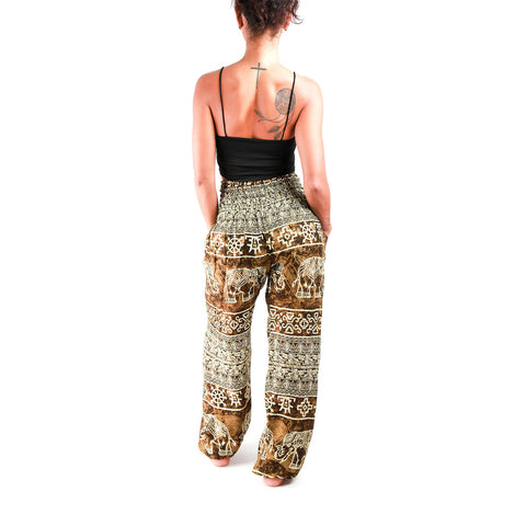 Unisex Thai Harem Hippie Pants,Tie-Dye Classic Elephants Collection, Import Quality